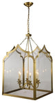 Elegant Lighting Newport Collection Pendant, Burnished Brass