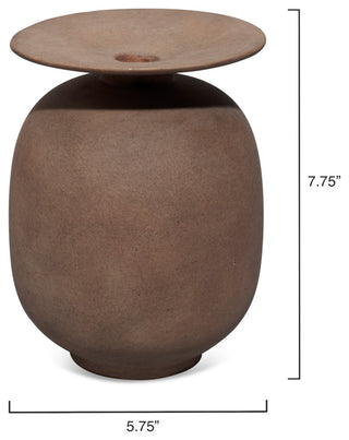Highland Decorative Ceramic Vase, Brown