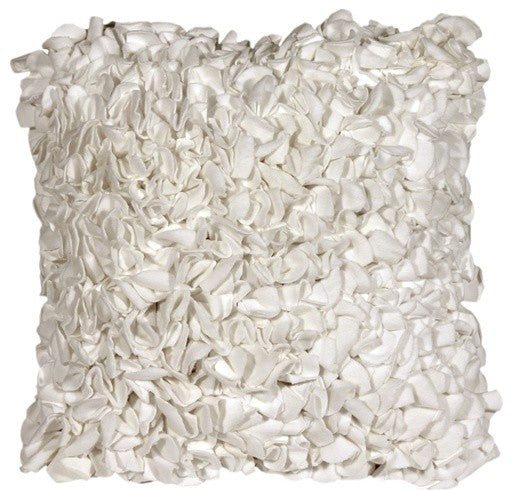 Pillow Decor - Summer Blossom White 18 x 18 Throw Pillow