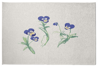 What a Pansy Rug, Purple, 3'x5'