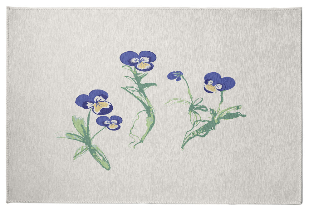 What a Pansy Rug, Purple, 3'x5'