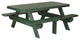 Poly 6' Rectangle Picnic Table, Green