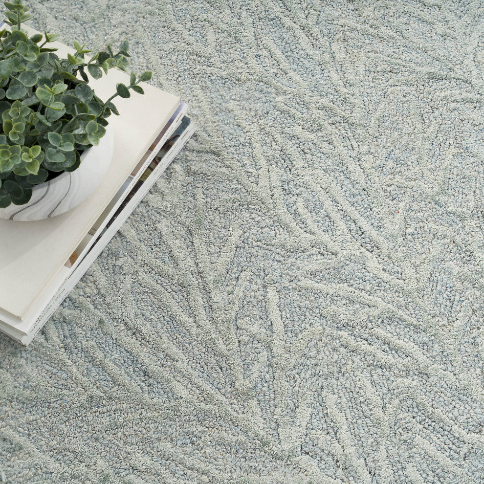Michael Amini Ma30 Star 4' x 6' Light Blue Modern Indoor Area Rug
