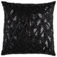 Black Sequins Diamond Pattern Throw Pillow