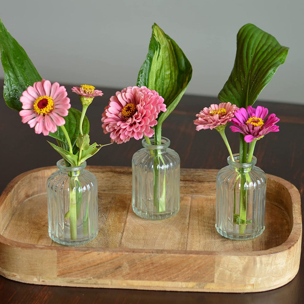 Ribbed Mini Bottle Vases