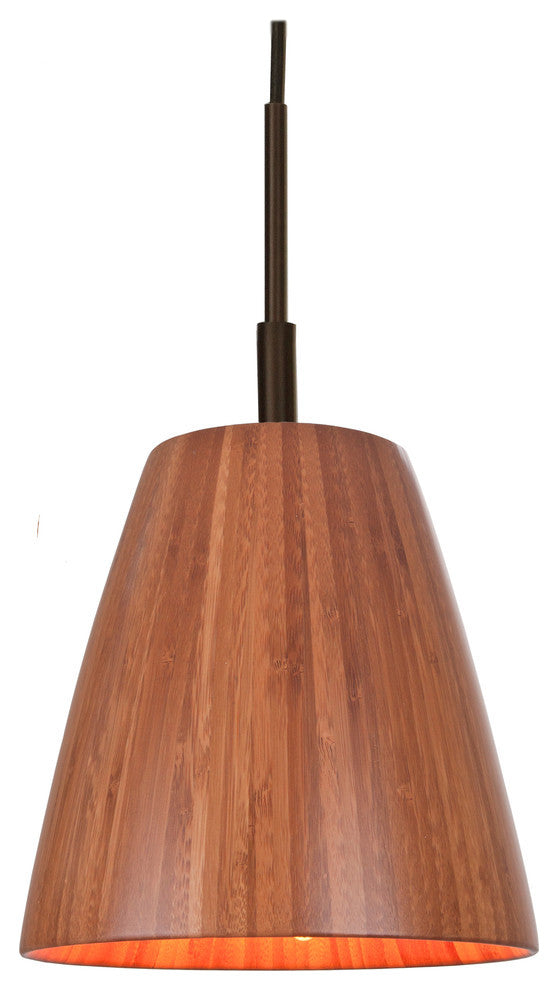 Sorg Bamboo 3-Light Pendant, Bronze, Mini-Pendant