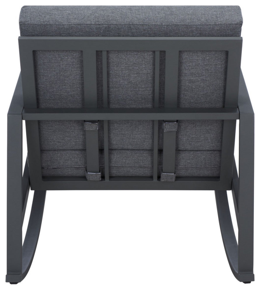 Safavieh Outdoor Cantor Rocking Chair Grey/Grey Cushion