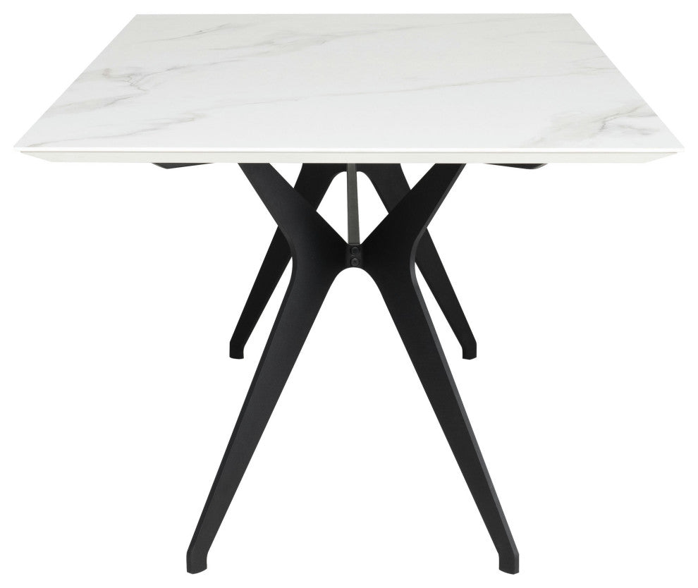 Daniele White Ceramic Dining Table, HGNE273