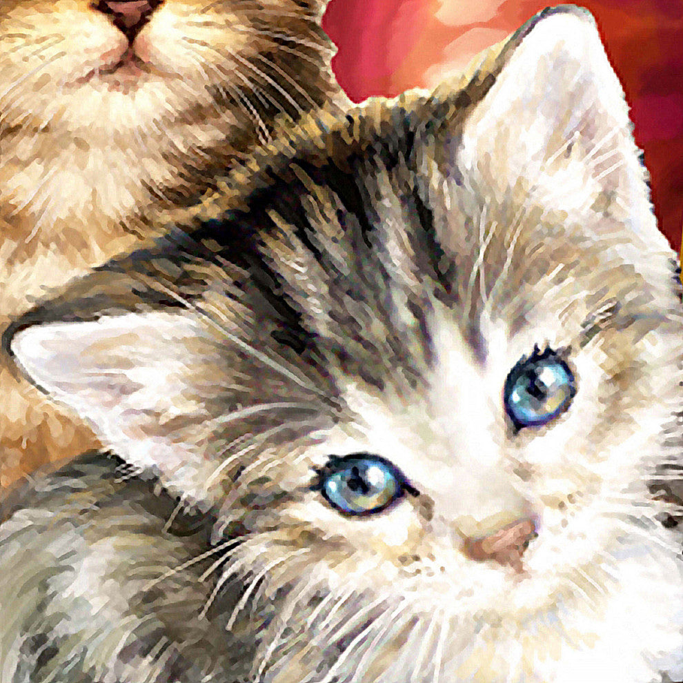 Christmas Kittens Wall and Door Hanger by Dona Gelsinger