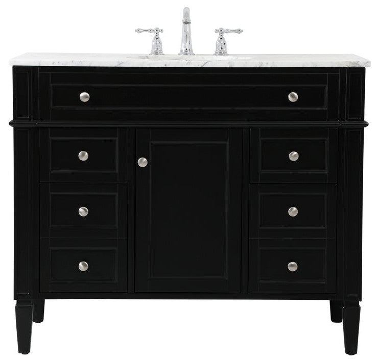 Elegant Decor Park Avenue Bathroom Vanity VF12542BK, Black