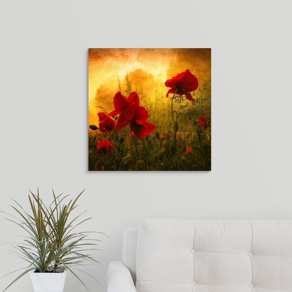 "Red for Love" Wrapped Canvas Art Print, 20"x20"x1.5"