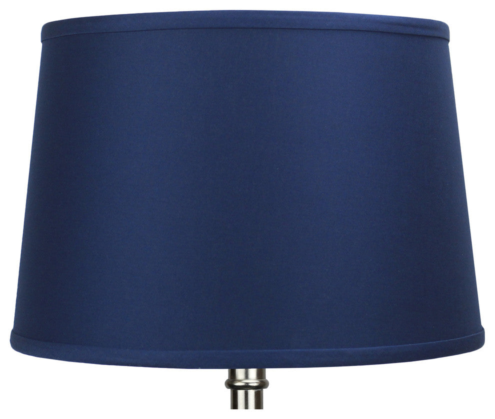 Fenchel Shades, 13"x15"x10" Spider Attachment Lamp Shade, Linen Navy Blue