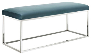 Sea Blue Anticipate Performance Velvet Bench
