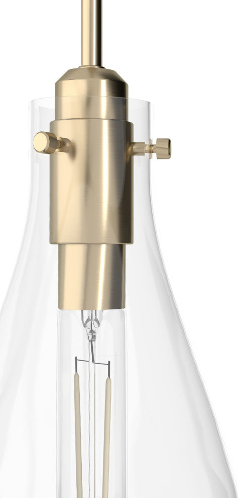 Hunter 7" Lundin Palm Gold 1 Light Pendant Ceiling Light