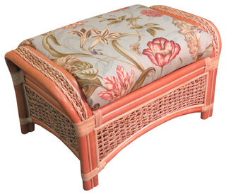 Spice Island Ottoman in Natural, Cream Fabric