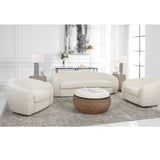 Capra Art Deco White Sofa