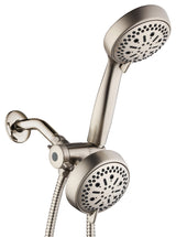 MODONA's 6 Function DUAL Massage Shower Head and Hand Shower, Satin Nickel