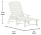 Monterey All-Weather Adjustable Adirondack Lounge Chair w/ Cup Holder, White