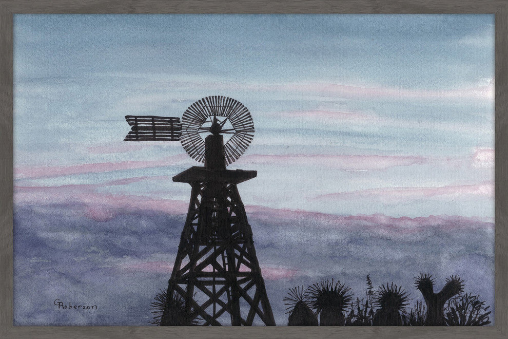 "Texas Sunset" Framed Painting Print, 36"x24"