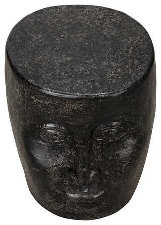 Head Side Table, Black Fiber Cement