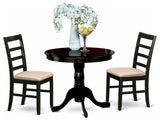 3 Pc Small Kitchen Table, Chairs Set-Round Kitchen Table, 2 Kitchen Chairs
