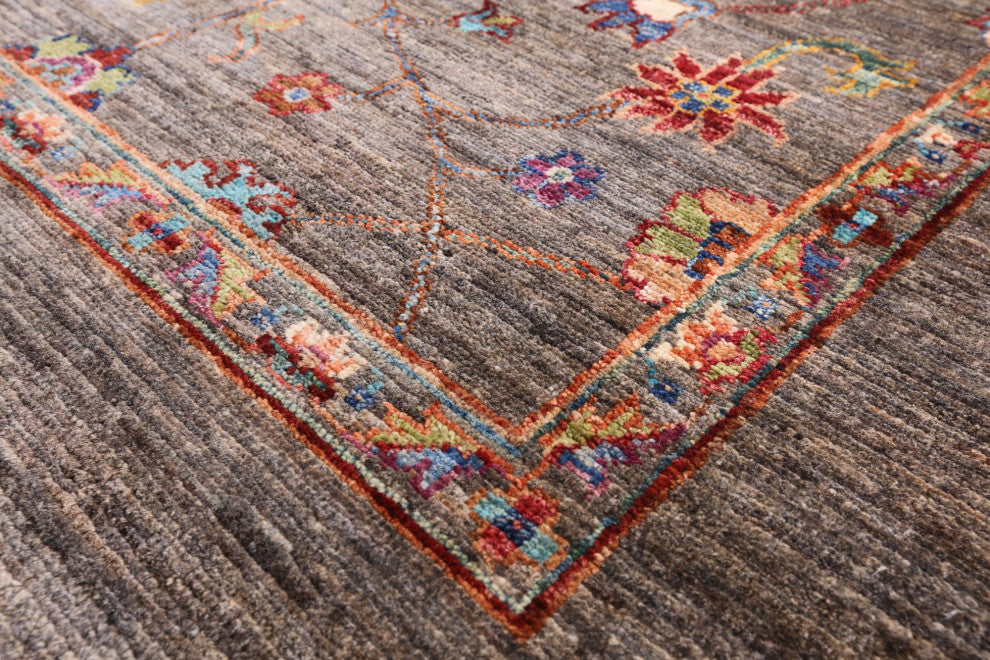 4' 10" X 6' 7" Persian Tabriz Hand Knotted Wool Rug Q5787