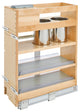Wood Vanity Cabinet Outlet Pull Out Grooming Organizer With Soft Close