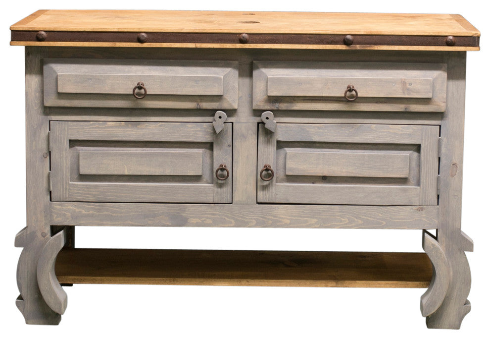 Santiago Rustic Vanity, Gray, 48x20x32, Single Sink, Vanity Only