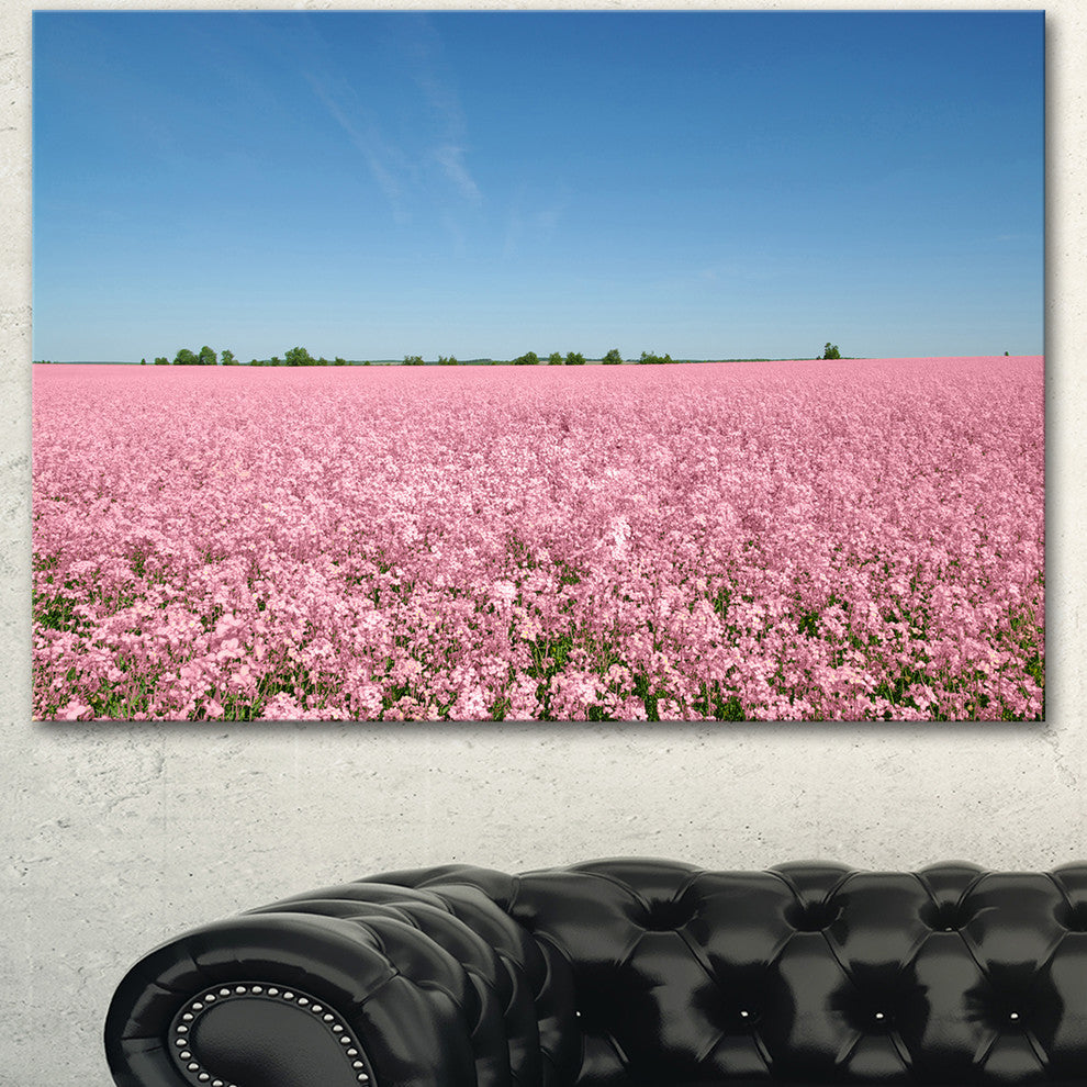 Beautiful Meadow under Blue Sky, Floral Canvas Art Print, 40"x30"