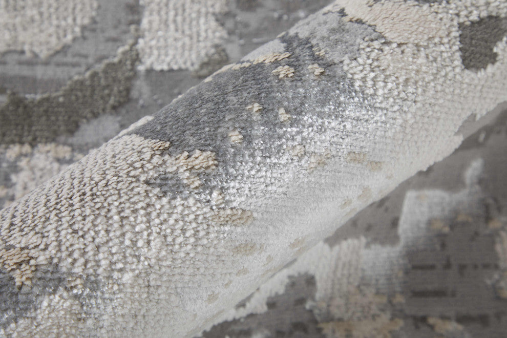 Weave & Wander Orin Modern Abstract, Silver/Gray, 13'x20'