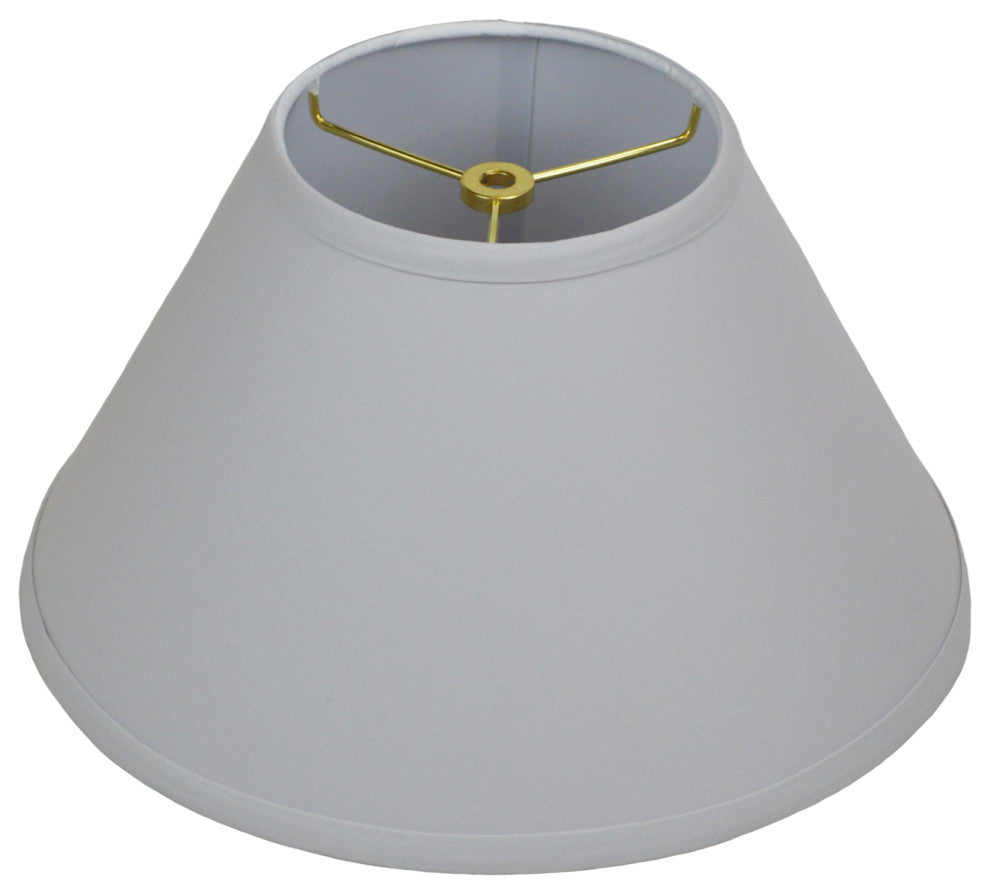 Fenchel Shades 6"x13"x8" Brass Spider Attachment Empire Lamp Shade, Linen Shadow
