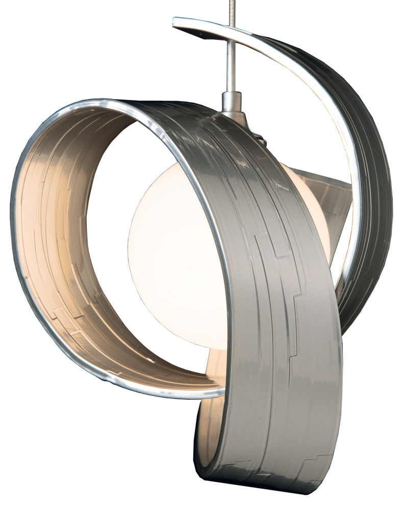 Riza Low Voltage Mini Pendant Sterling Opal Glass Standard