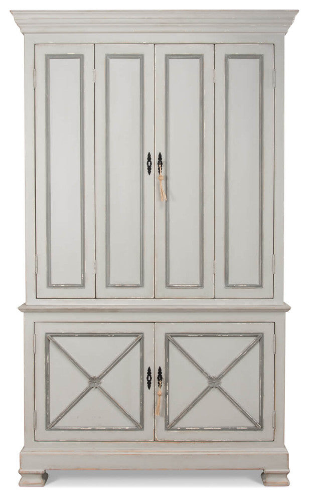 Tall Provincial Painted Cabinet