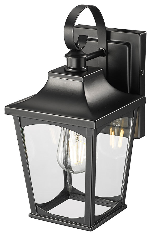 1 Light 6 in. Powder Coated Black Outdoor