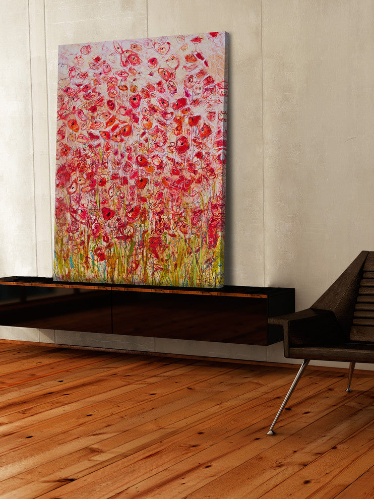 "Sea of Flowers" Painting Print on Wrapped Canvas, 30x45