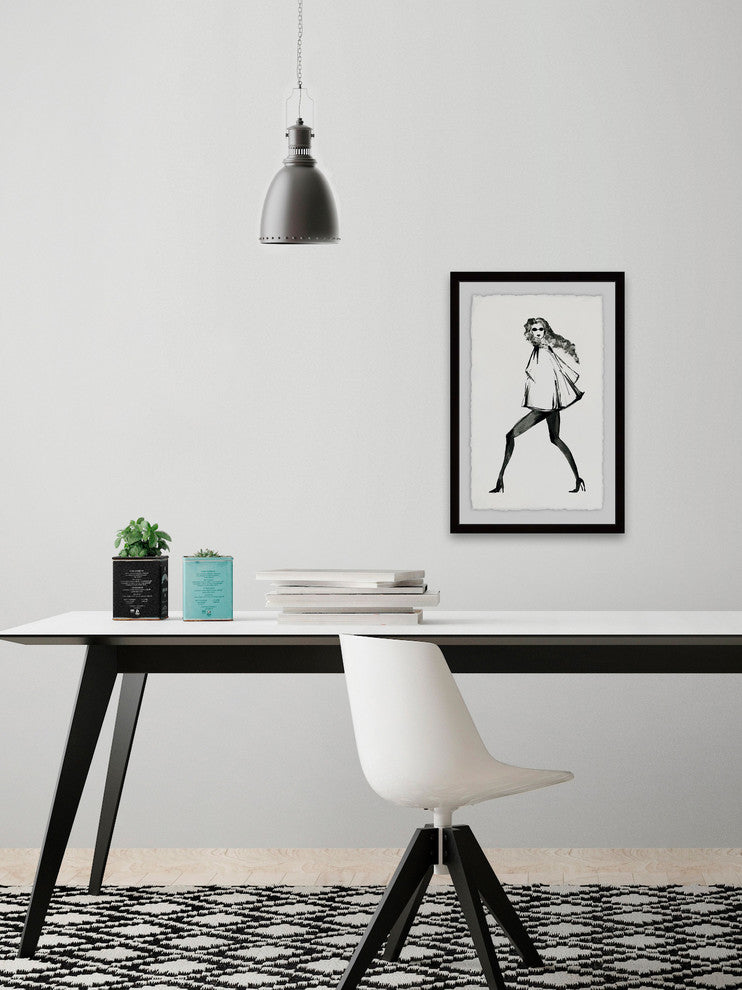 "NY Strut" Framed Painting Print, 12"x18"