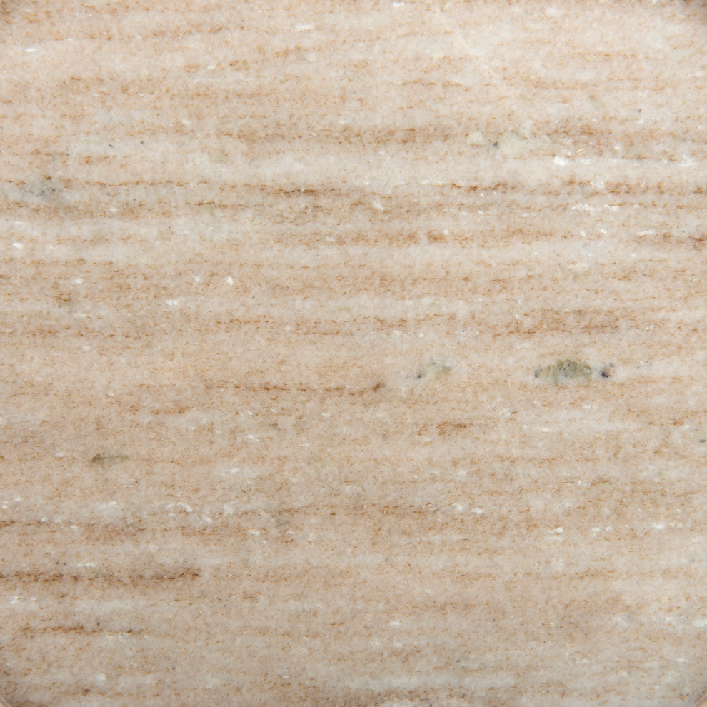 Viola Accent Table-Antique White Marble