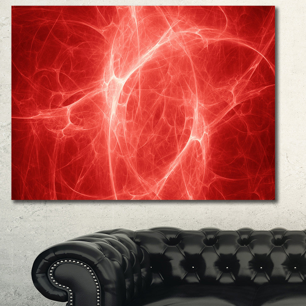 Bright Lightning on Red Sky, Floral Canvas Art Print, 40"x30"