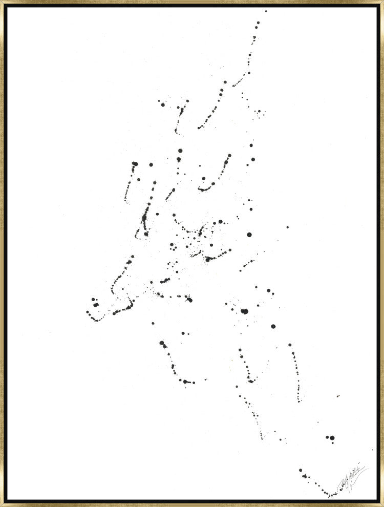 36x48 la danse des _toiles II, Framed Artwork, Gold