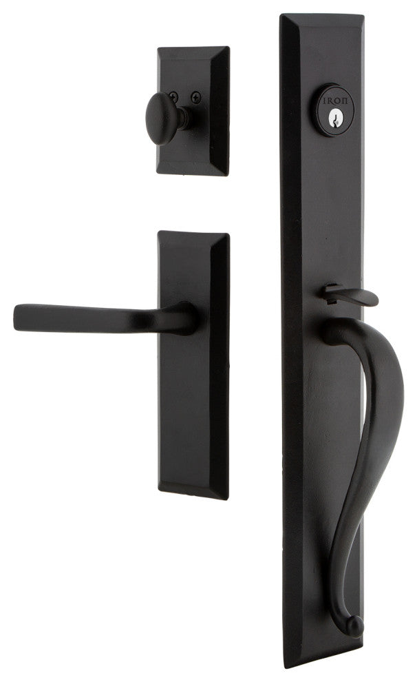 Ageless Iron Keep 1-Piece Dummy Handleset With Grip, Keep Plate and Lance Lever