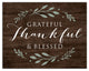 Grateful Thankful & Blessed Print on Canvas