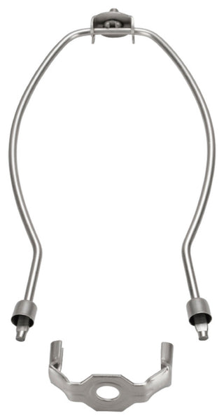 Aspen Creative 20005-26 7" Lamp Harp With Saddle, Satin Nickel, 6-Pack