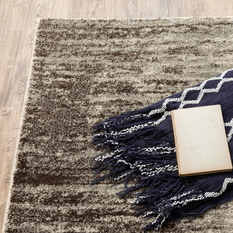 Carolina Abstract Area Rug, Beige, 2'x3'