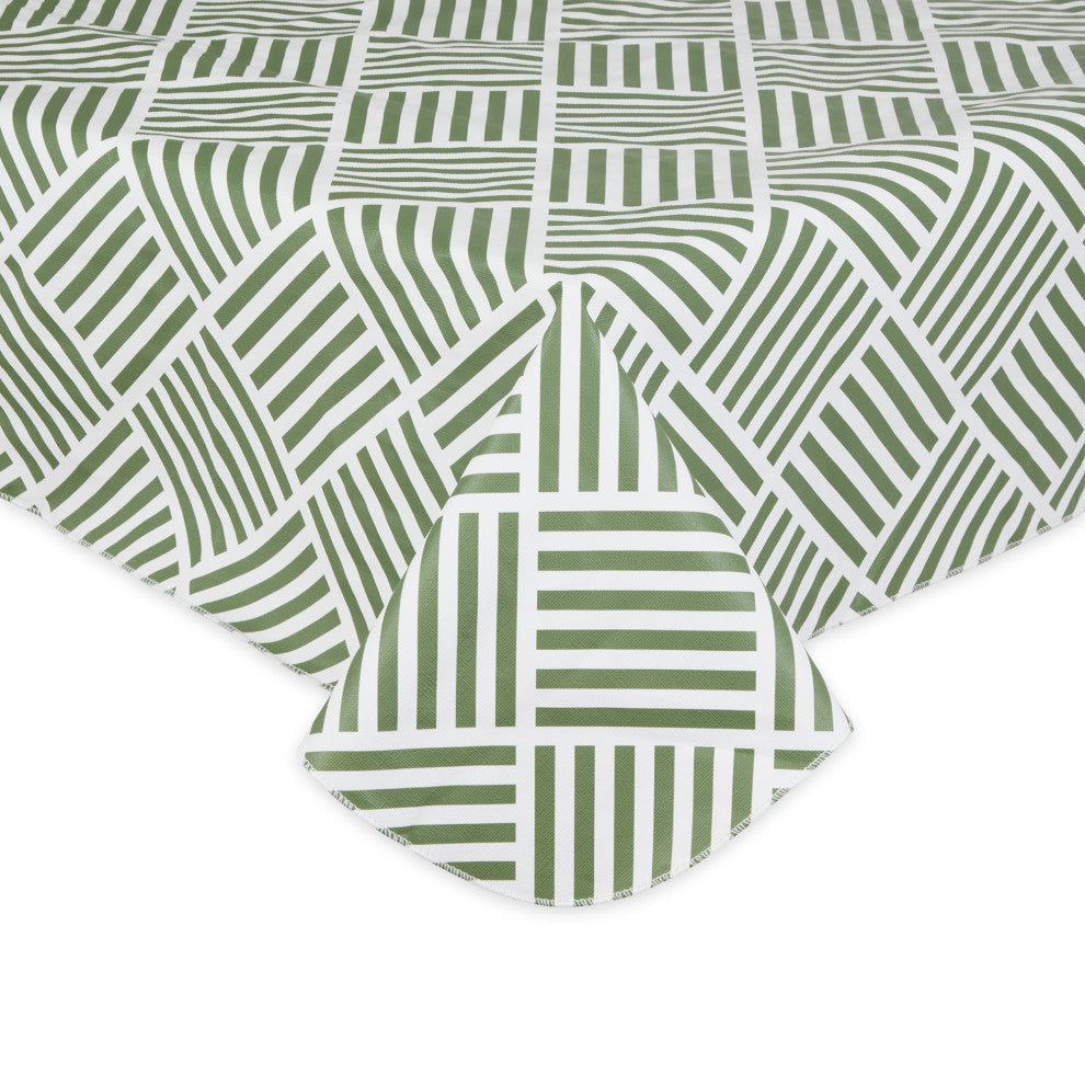 Artichoke Grid Vinyl Tablecloth 60x84
