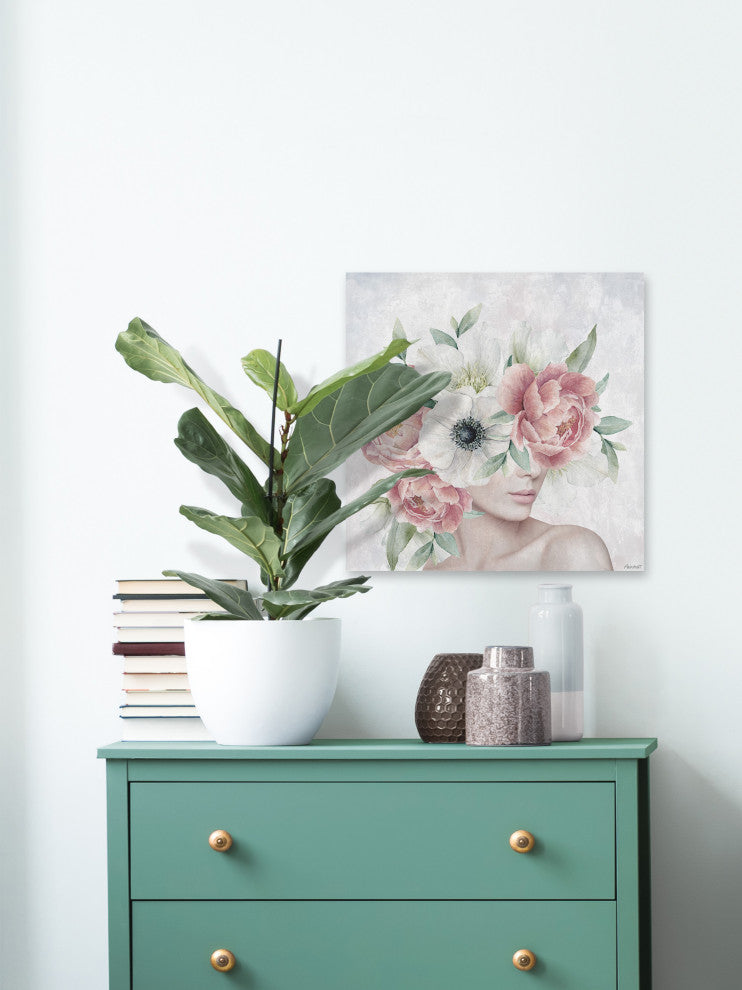 "Dazzling Peonies" Painting Print on Wrapped Canvas, 48x48
