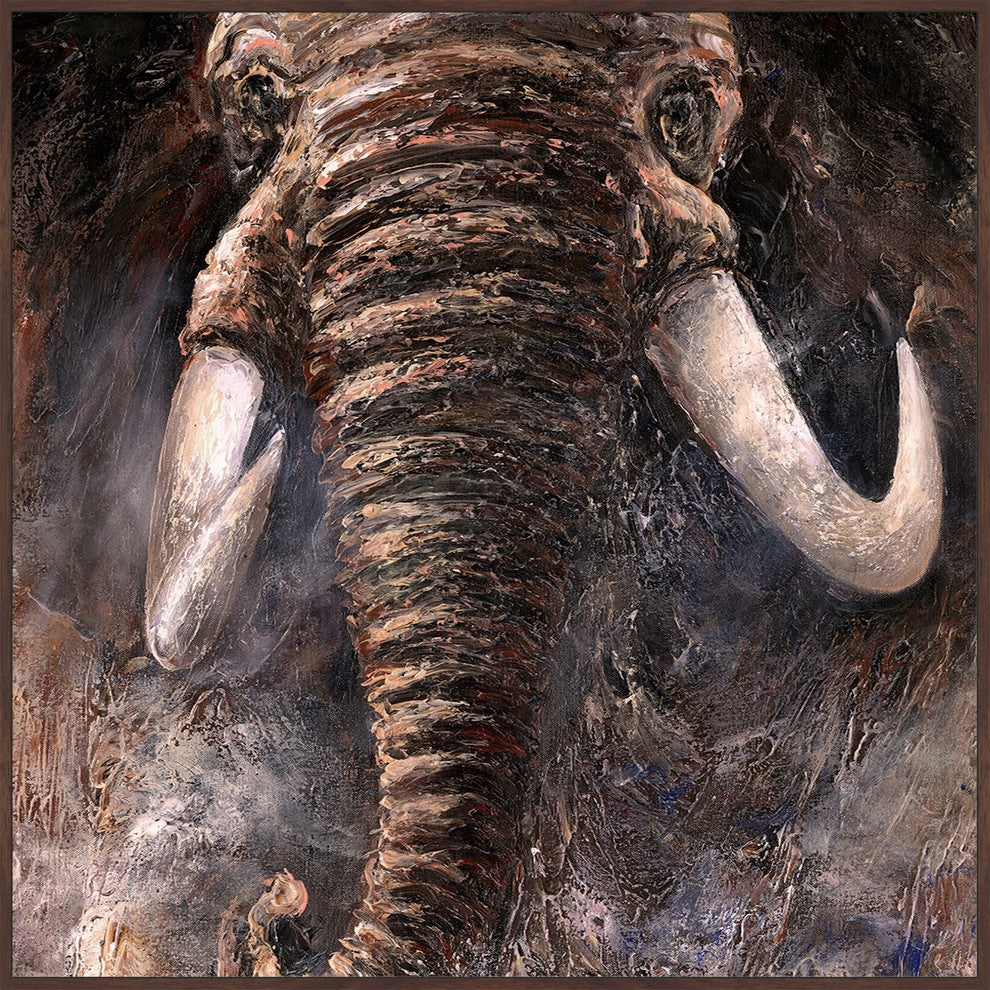 Marmont Hill, "Fierceness" by Bergerac Floater Framed Painting on Canvas, 12x12