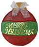 17.25" LED Lighted Red and Green "Merry Christmas" Ornament Wall Decoration