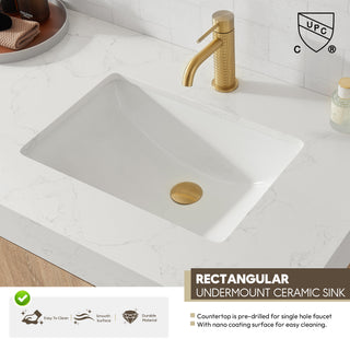 Alistair Vanity, North American Oak With Countertop, 60", With Mirror