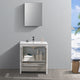 Allier Rio 30" Ash Gray Modern Bathroom Vanity Set, Cabinet, Faucet, FFT1040CH