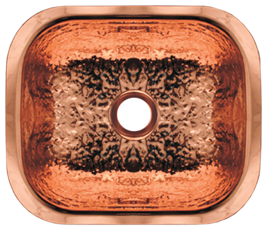 Rectangular Undermount Entertainment/Prep Sink With A Hammered Texture Surface